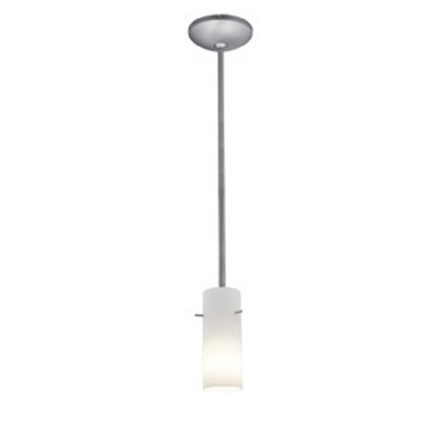 Cylinder One Light Pendant in Brushed Steel (18|28030-1R-BS/OPL)