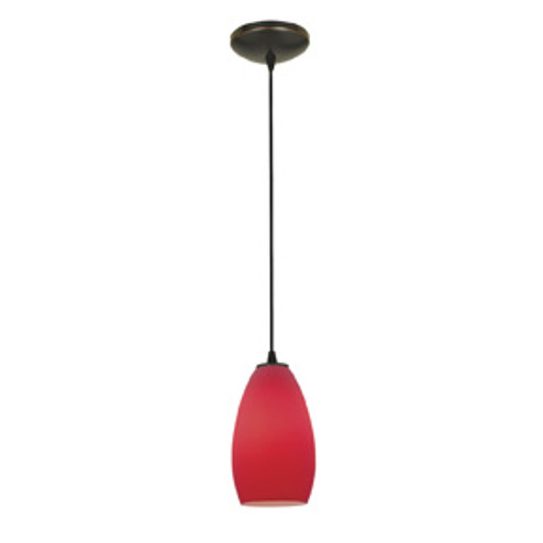 Champagne One Light Pendant in Oil Rubbed Bronze (18|28012-1C-ORB/RED)
