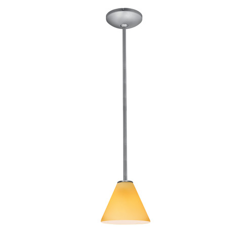 Martini LED Pendant in Brushed Steel (18|28004-3R-BS/AMB)