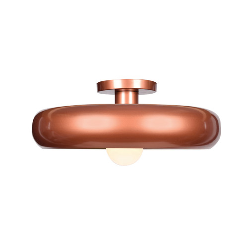 Bistro LED Semi Flush Mount in Copper and Gold (18|23880LEDDLP-CP/GLD)