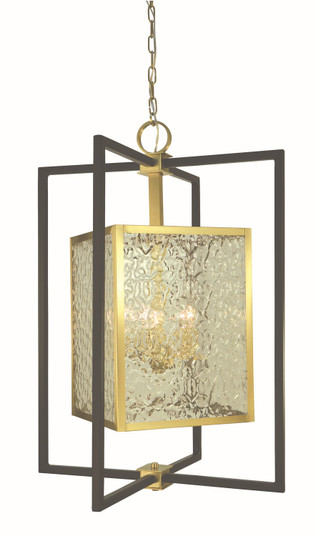 Avery Five Light Chandelier in Brushed Brass/Matte Black (8|5775 BR/MBLACK)