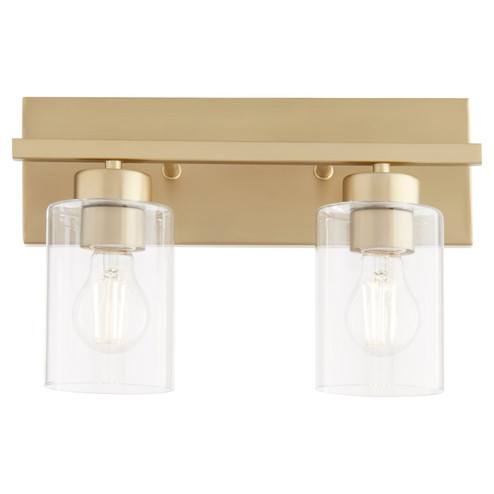 Carter Two Light Vanity in Aged Brass (19|5012-2-80)