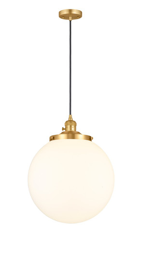 Franklin Restoration One Light Mini Pendant in Satin Gold (405|201CSW-SG-G201-14)