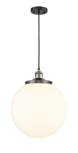 Franklin Restoration One Light Mini Pendant in Black Antique Brass (405|201C-BAB-G201-14)