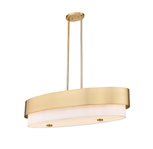 Counterpoint Five Light Linear Chandelier in Modern Gold (224|495-42L-MGLD)