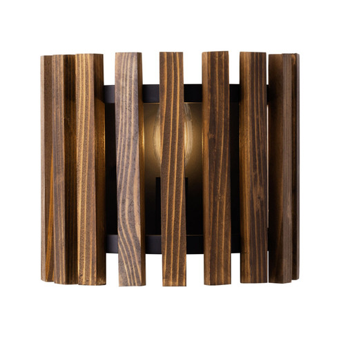 Suratto One Light Wall Sconce in Matte Black/Medium Walnut (137|387W01MBW)