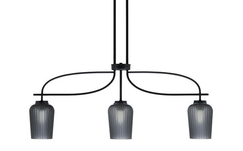 Cavella Three Light Island Pendant in Matte Black (200|3936-MB-4252)