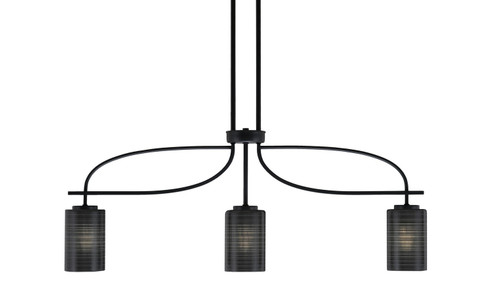 Cavella Three Light Island Pendant in Matte Black (200|3936-MB-4069)