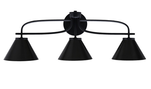 Cavella Three Light Bath Bar in Matte Black (200|3913-MB-421-MB)