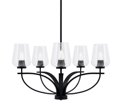 Cavella Five Light Chandelier in Matte Black (200|3905-MB-210)