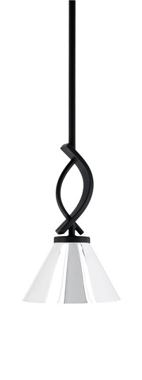 Cavella One Light Mini Pendant in Matte Black (200|3901-MB-421-CH)