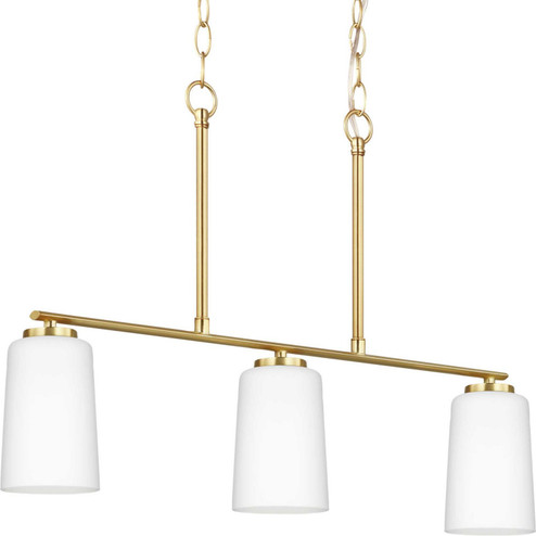 Adley Three Light Linear Chandelier in Satin Brass (54|P400348-012)