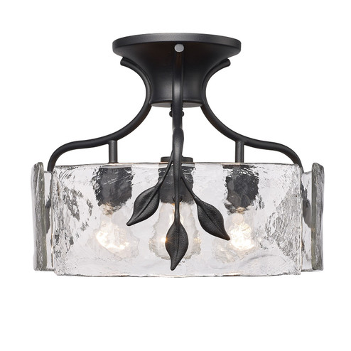 Calla Three Light Semi-Flush Mount in Natural Black (62|3160-SF NB-HWG)