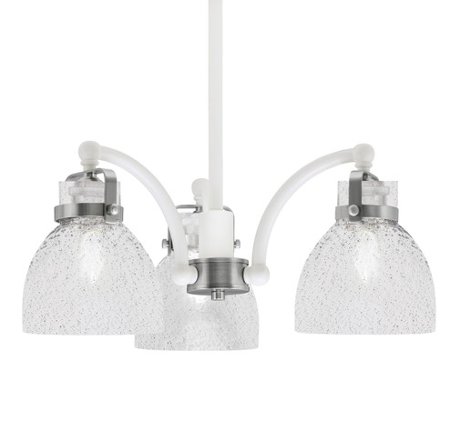 Easton Three Light Chandelier in White & Brushed Nickel (200|1943-WHBN-4119)