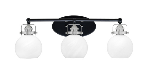 Easton Three Light Bath Bar in Matte Black & Brushed Nickel (200|1933-MBBN-4101)