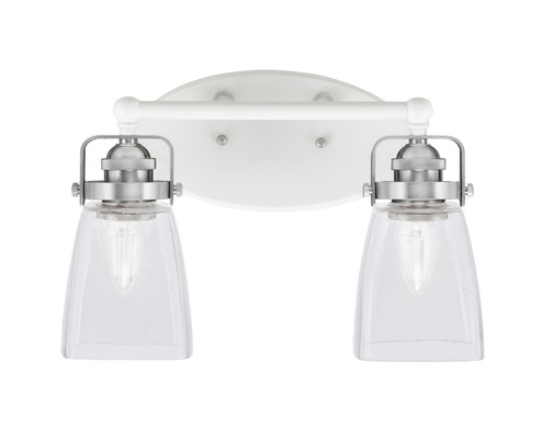 Easton Two Light Bath Bar in White & Brushed Nickel (200|1932-WHBN-461)
