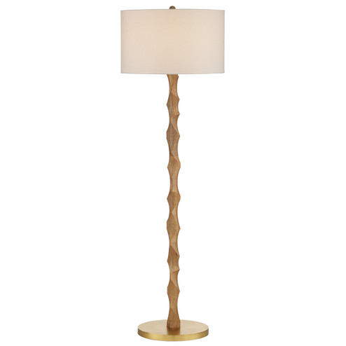 Sunbird One Light Floor Lamp in Natural/Brass (142|8000-0135)