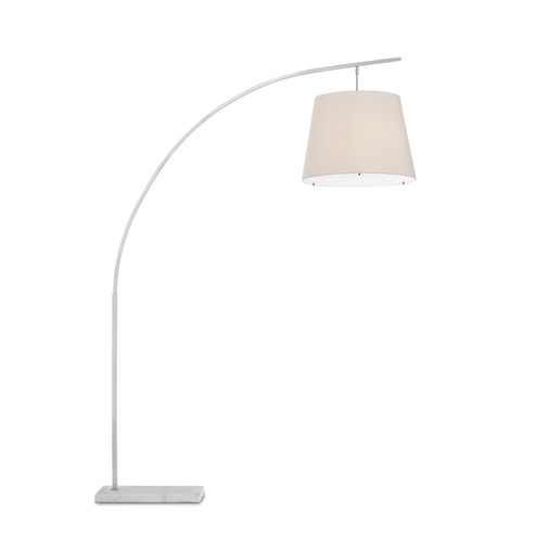 Cloister Two Light Floor Lamp in Brushed Nickel/White (142|8000-0126)