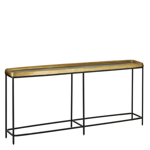 Tanay Console Table in Antique Brass/Graphite/Black (142|4000-0150)