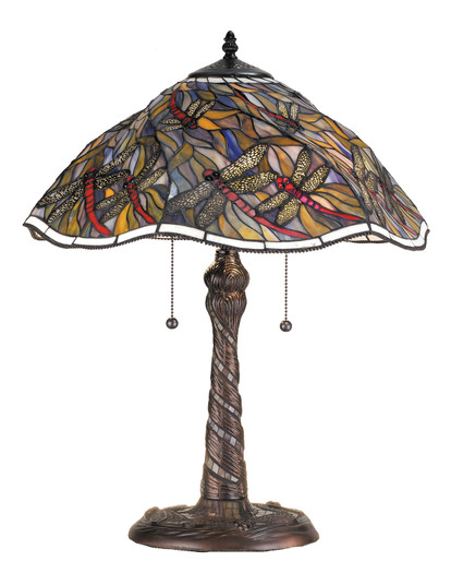 Spiral Dragonfly Two Light Table Lamp in Paba Bapa Flame (57|82310)