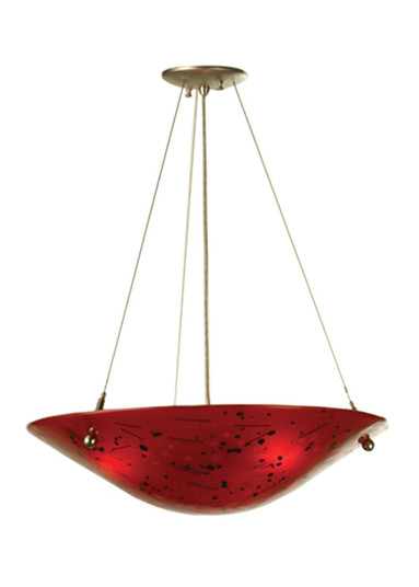 Metro Fusion Three Light Inverted Pendant in Red/Black/Streamer (57|78271)