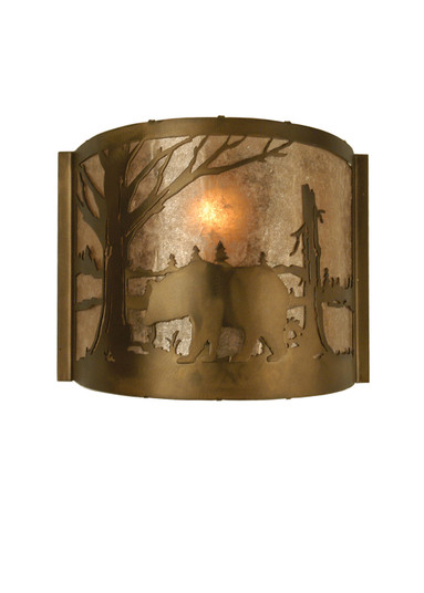 Bear At Lake One Light Wall Sconce in Antique Copper (57|73308)