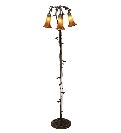 Amber Three Light Floor Lamp in Mahogany Bronze (57|71881)