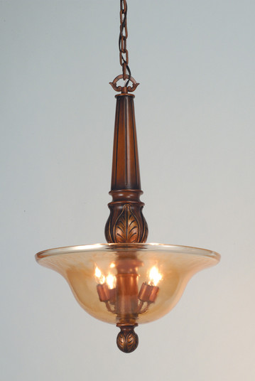 Kendall Four Light Pendant in Pale Amber Portsmouth Cherry (57|71465)