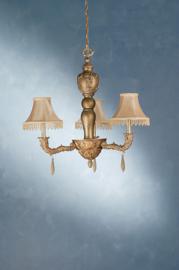 Monticello Three Light Chandelier in Satin Gold/Silver Wash (57|69563)