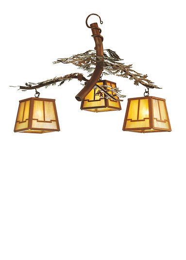 Pine Branch Three Light Chandelier in Rust (57|52350)
