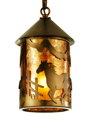 Running Horses One Light Mini Pendant in Antique Copper (57|51060)