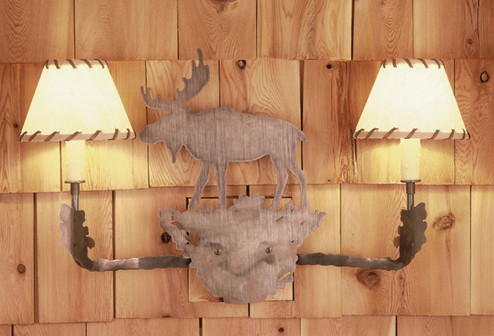Moose Two Light Wall Sconce in Brushed Nickel (57|50615)