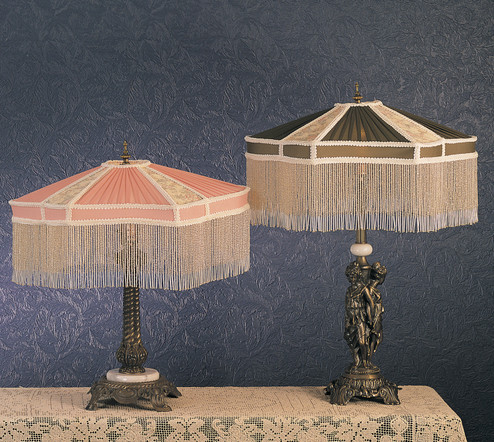 Fabric & Fringe One Light Table Lamp in Pink/Ivory (57|49469)