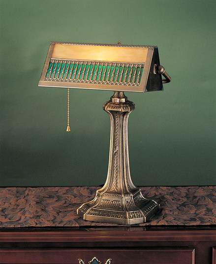 Gothic One Light Banker's Lamp in Mahogany Bronze (57|31300)