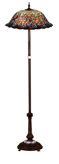 Tiffany Peacock Feather Floor Lamp in Antique Copper (57|31104)