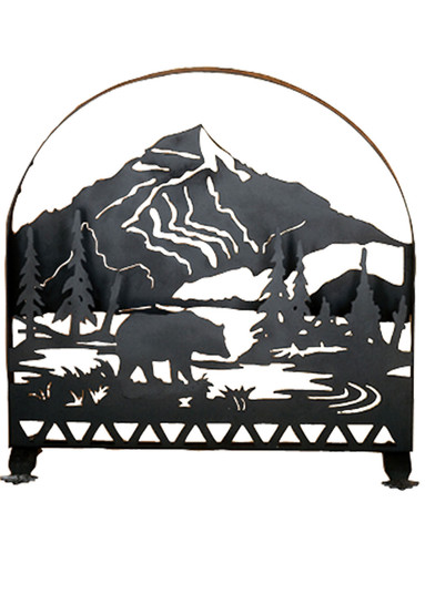 Bear Creek Fireplace Screen in Black Metal (57|28756)