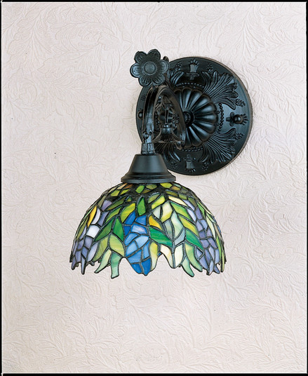 Tiffany Honey Locust One Light Wall Sconce in Lt Blue Pr Lt Green (57|27387)