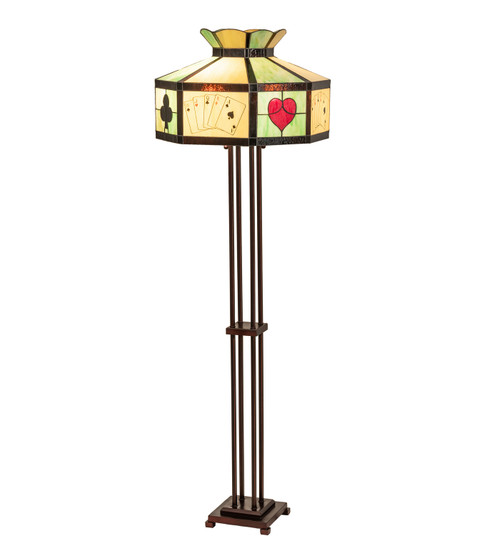 Poker Face Two Light Floor Lamp in Mahogany Bronze (57|252401)