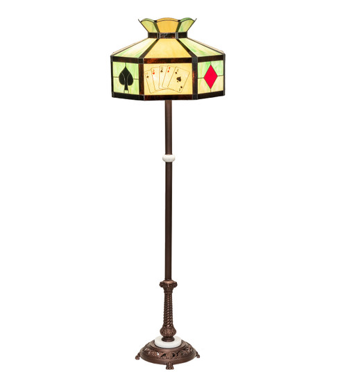 Poker Face Three Light Floor Lamp in Mahogany Bronze (57|252397)