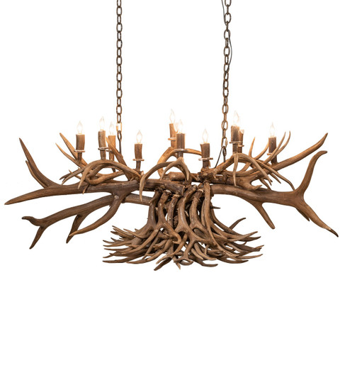 Antlers Ten Light Chandelier in Antique Copper (57|251967)