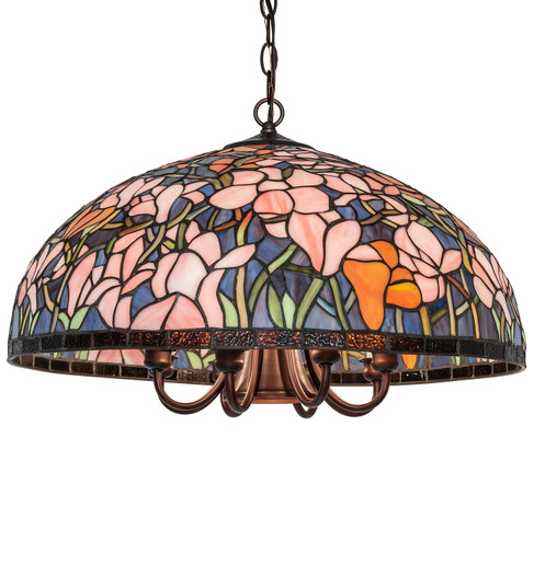 Tiffany Magnolia Nine Light Pendant in Mahogany Bronze (57|246068)