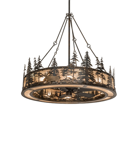 Wildlife At Dusk 15 Light Chandel-Air in Antique Copper (57|241416)