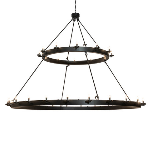 Loxley 36 Light Chandelier in Black Metal (57|237743)