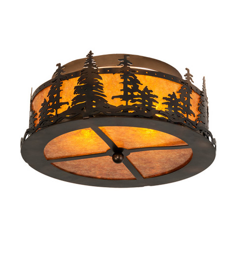 Tall Pines Two Light Flushmount in Antique Copper,Burnished (57|233628)