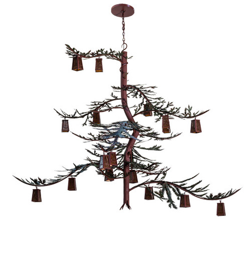 Pine Branch 18 Light Chandelier in Rust (57|233599)