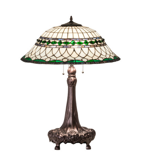 Tiffany Roman Three Light Table Lamp in Mahogany Bronze (57|230467)
