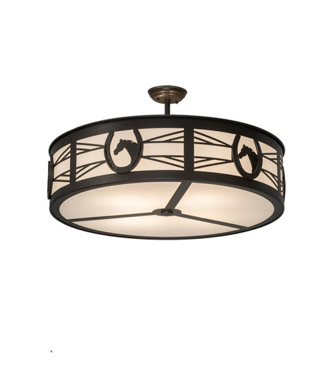 Horseshoe Four Light Flushmount in Timeless Bronze (57|230009)