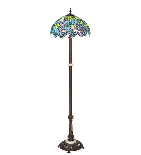 Tiffany Wisteria Three Light Floor Lamp in Mahogany Bronze (57|225024)