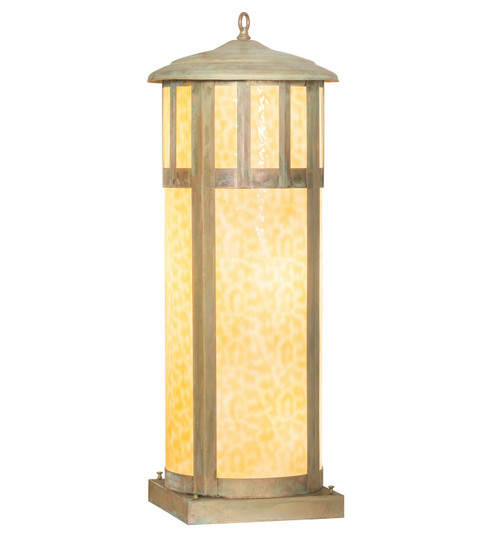 Double Bar Mission Six Light Pier Mount in Verdigris,Brass Tint (57|214066)