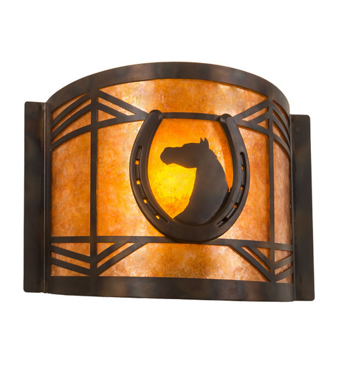 Horseshoe One Light Wall Sconce in Antique Copper,Burnished (57|213985)